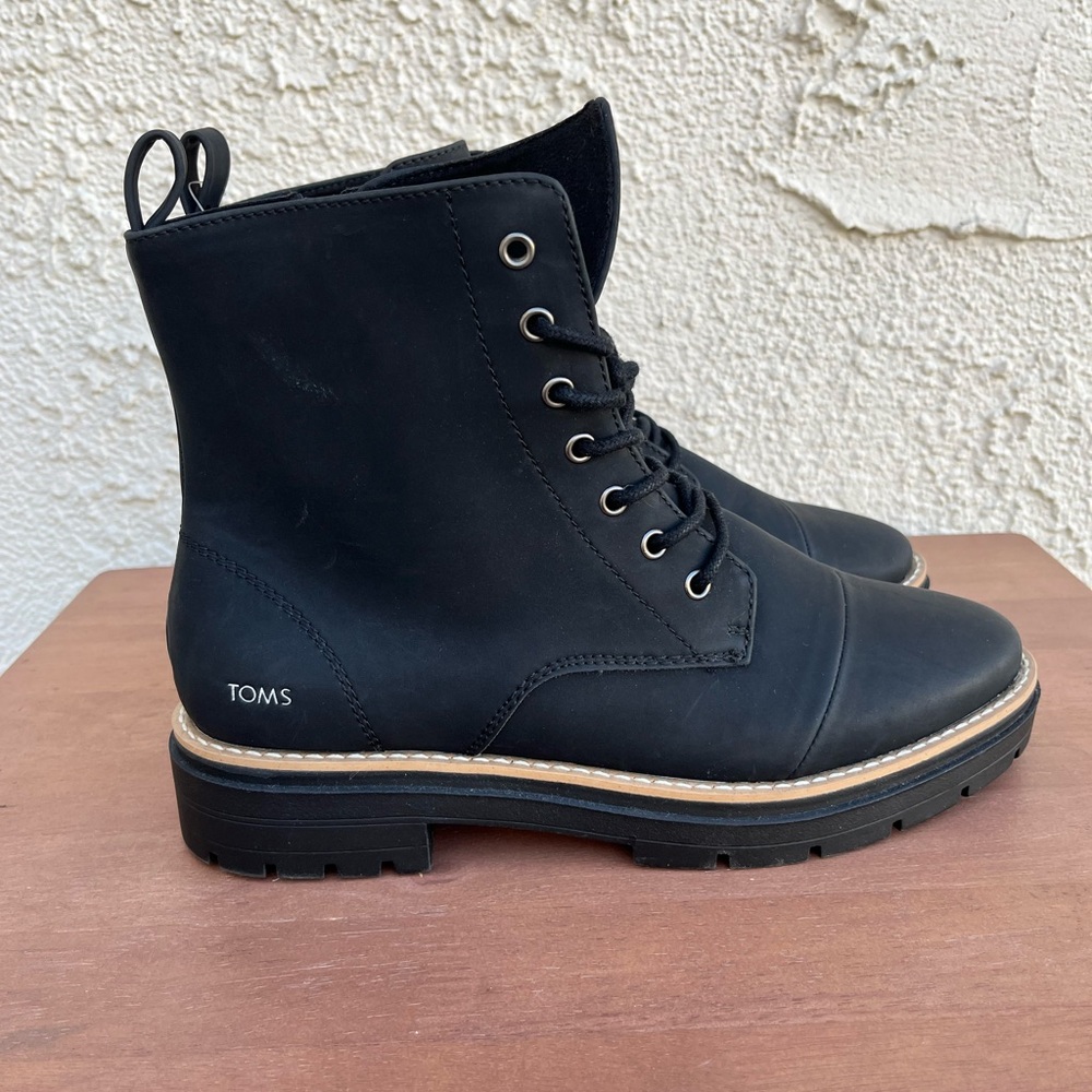 Toms Black Alaya Boots Women Size 9.5